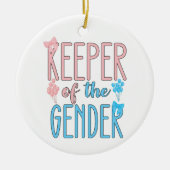 Keeper van het geslacht onthullen jongen meisje ro keramisch ornament (Voorkant)