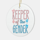 Keeper van het geslacht onthullen jongen meisje ro keramisch ornament (Links)