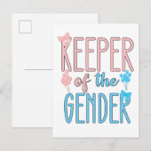 Keeper van het geslacht onthullen jongen meisje ro uitnodiging briefkaart (Voorkant / Achterkant)