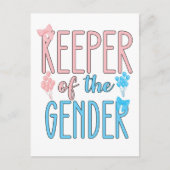 Keeper van het geslacht onthullen jongen meisje ro uitnodiging briefkaart (Voorkant)