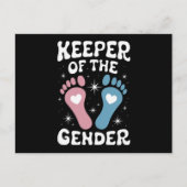 Keeper van het geslacht onthullen Party Boy Meisje Briefkaart (Voorkant)