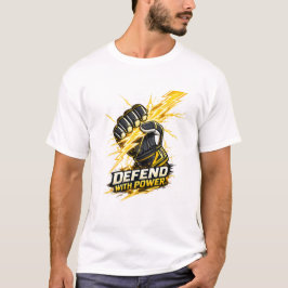 Keeperhandschoen Bliksem | Verdedig met Kracht T-shirt