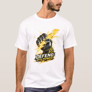 Keeperhandschoen Bliksem   Verdedig met Kracht T-shirt