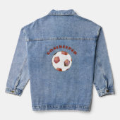 Keepers Voetbal Voetbalbal Funky Denim Jacket (Achterkant)
