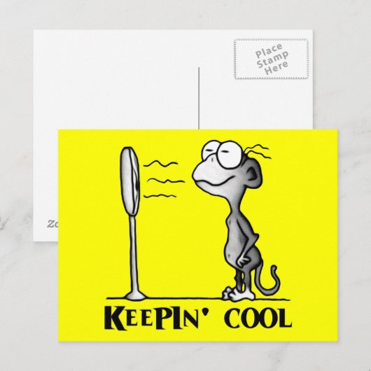 Keepin' Cool Monkey Briefkaart (Voorkant / Achterkant)