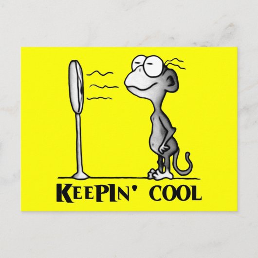 Keepin' Cool Monkey Briefkaart (Voorkant)
