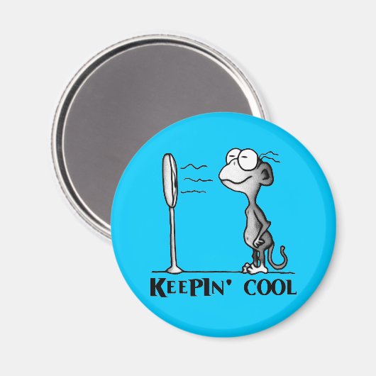 Keepin' Cool Monkey Magneet (Voorkant / Achterkant)