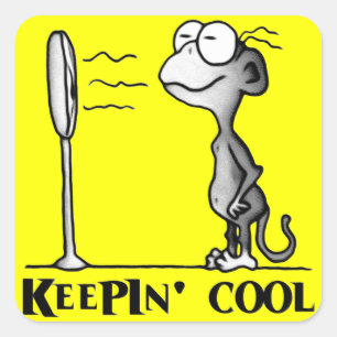 Keepin' Cool Monkey Vierkante Sticker
