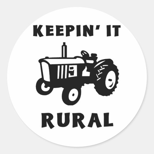 Keepin' It Rural Ronde Sticker (Voorkant)