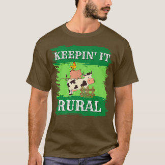 Keepin Rural, Varkens, koeien kippen, boeren T-shirt