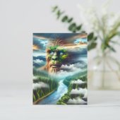 Keeping in Touch | Blue Eyed Bigfoot Briefkaart (Staand voorkant)