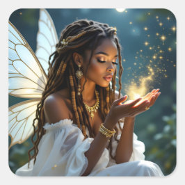 Keeping in Touch | Fairy and Gold Dust Vierkante Sticker