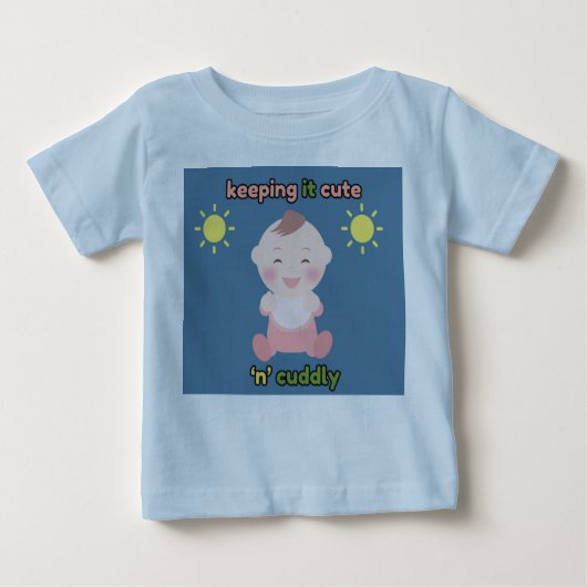 Keeping It Cute 'n' Cuddly Baby Blue T-shirt (Voorkant)