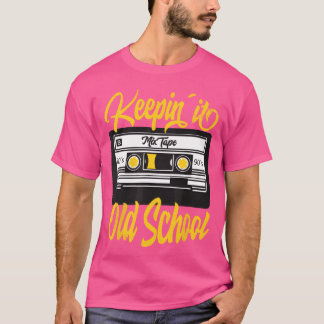 Keeping it Old School Retro Vintage 80s 90s Casset T-shirt