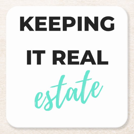 Keeping It Real Estate 2 Kartonnen Onderzetters (Voorkant)