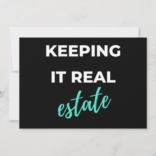 Keeping It Real Estate Feestdagenkaart (Voorkant)