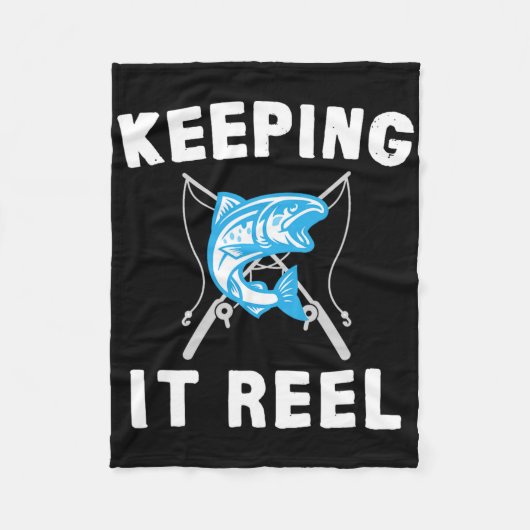 Keeping It Reel Fishing Fleece Deken (Voorkant)