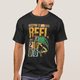 Keeping It Reel Since 2000 Vintage Fishing Fish Fi T-shirt