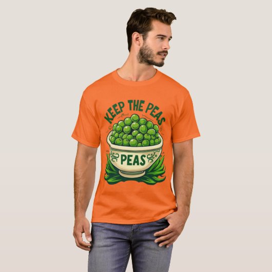 Keeping the Peas Funny Thanksgiving T-shirt – Holi (Voorkant volledig)