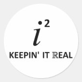 Keepin't Real Ronde Sticker (Voorkant)