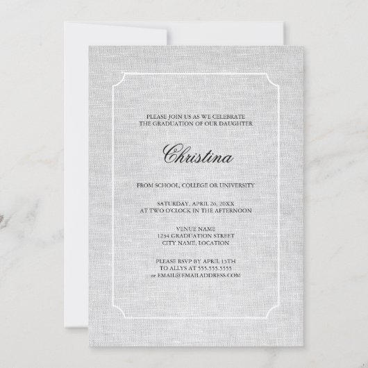 Keepomwille 3 Photo Black Ribbon Afstuderen Kaart (Achterkant)