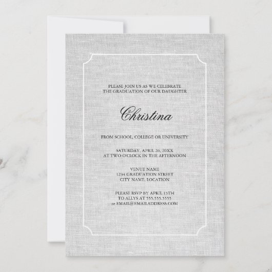 Keepomwille 3 Photo White Ribbon Afstuderen Kaart (Achterkant)