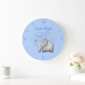 Keepomwille Baby Boy Birth Stat Elephant Nursery Grote Klok (Huis)