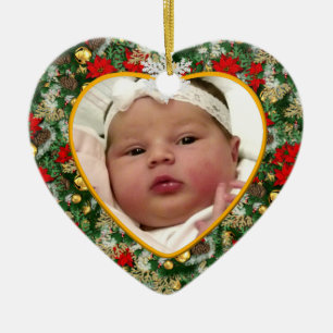 Keepomwille Baby's Photo Kerstversier Keramisch Ornament