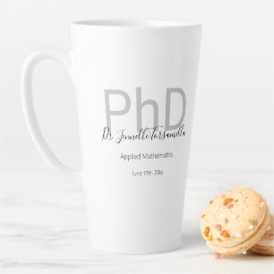 Keepomwille Black Grey Name PhD Afstuderen Latte Mok