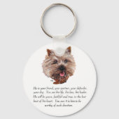 Keepomwille Cairn Terrier - Mannelijk Sleutelhanger (Voorkant)