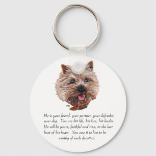 Keepomwille Cairn Terrier - Mannelijk Sleutelhanger