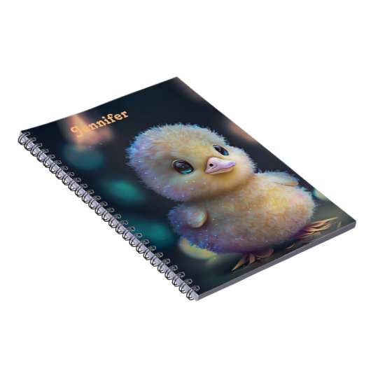 Keepomwille Cute Personalized Whimsical duck Notitieboek (Rechterzijde)