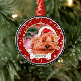 Keepomwille Dog Foto kerstfeestdag gepersonaliseer Metalen Ornament