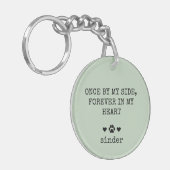 Keepomwille Dog Sympathie Gezegde Pet Foto Sleutelhanger (Voorkant Links)