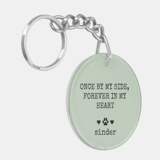 Keepomwille Dog Sympathie Gezegde Pet Foto Sleutelhanger (Voorkant Links)