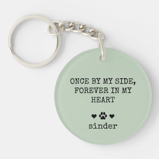 Keepomwille Dog Sympathie Gezegde Pet Foto Sleutelhanger (Voorkant)