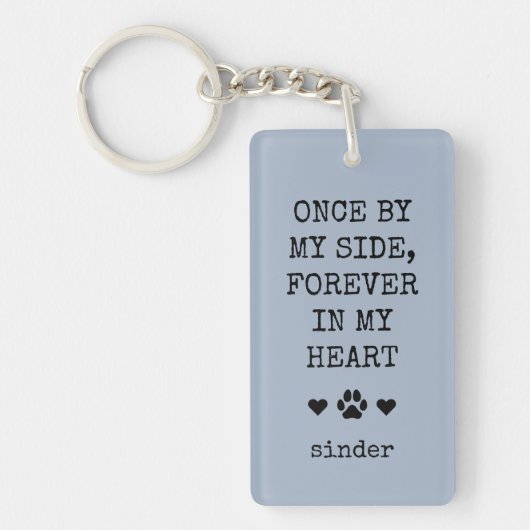 Keepomwille Dog Sympathie Gezegde Pet Foto Sleutelhanger (Voorkant)