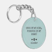 Keepomwille Dog Sympathie Gezegde Pet Foto Sleutelhanger (Voorkant Links)