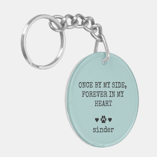 Keepomwille Dog Sympathie Gezegde Pet Foto Sleutelhanger (Voorkant Links)