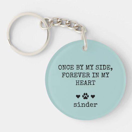 Keepomwille Dog Sympathie Gezegde Pet Foto Sleutelhanger (Voorkant)