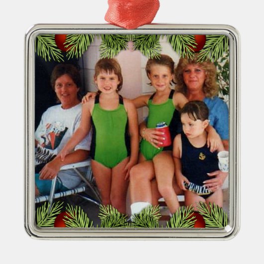 Keepomwille Family met Kerstmis Metalen Ornament (Voorkant)