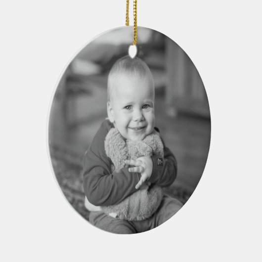 Keepomwille First kerstfoto Greenery Keramisch Ornament (Rechts)