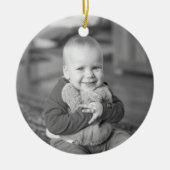 Keepomwille First kerstfoto Greenery Keramisch Ornament (Voorkant)