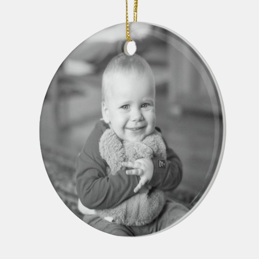 Keepomwille First kerstfoto Greenery Keramisch Ornament (Links)