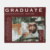 Keepomwille Foto's en Quote Afstuderen Gift Burgun Fleece Deken (Voorkant (Horizontaal))