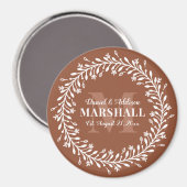 Keepomwille Pas getrouwd Couple Oranje Wreater Mon Magneet (Voorkant / Achterkant)