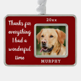 Keepomwille Pet Dog Cat Memorial Kerstdate Foto Verzilverd Omlijst Ornament