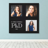 Keepomwille Photo Black PhD-Afstuderen Canvas Afdruk (Insitu (Houten vloer))