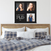 Keepomwille Photo Black PhD-Afstuderen Canvas Afdruk (Insitu (Slaapkamer))