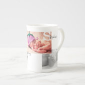 Keepomwille Photo Collage Birth Announding Porselein Kop (Voorkant rechts)